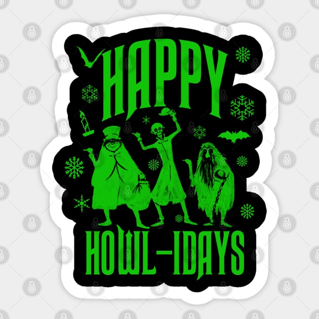 Happy Howlidays Sticker by PopCultureShirts